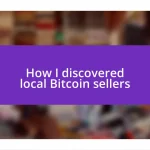 How I discovered local Bitcoin sellers